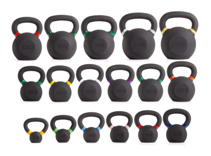 Гиря чугунная с цветным кольцом 8 кг (модель: К-3) VictoryFit VF-KCR080