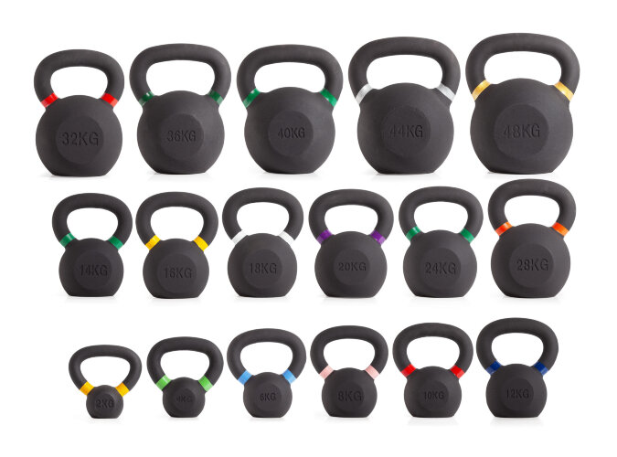 Гиря чугунная с цветным кольцом 24 кг (модель: К-3) VictoryFit VF-KCR240