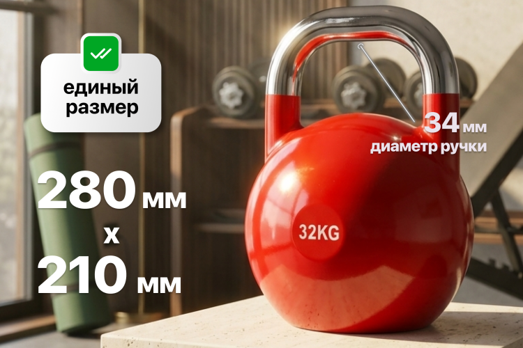 Гиря соревновательная 32 кг (модель: К-8) VictoryFit VF-KS320