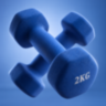 Гантель неразборная гексагональная неопрен 2 кг (синяя) VictoryFit VF-DHN020