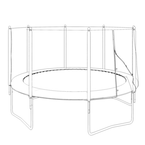 Батут UNIX Line Simple 12 ft (366 см) с внешней защитной сеткой, цветной