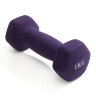 Гантель неразборная гексагональная неопрен 1 кг (фиолетовая) VictoryFit VF-DHN010