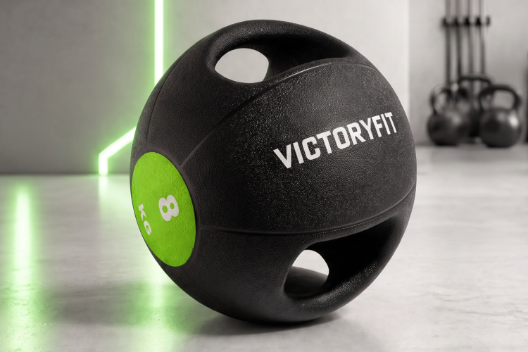 Медбол с хватом 8 кг VictoryFit VF-MBB080