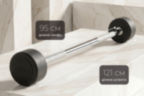 Штанга неразборная обрезиненная 45 кг. Прямой гриф. VictoryFit VF-DX4450