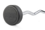 Штанга неразборная обрезиненная 15 кг. Изогнутый гриф. VictoryFit VF-DX5150