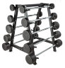 Штанга неразборная обрезиненная 40 кг. Изогнутый гриф. VictoryFit VF-DX5400