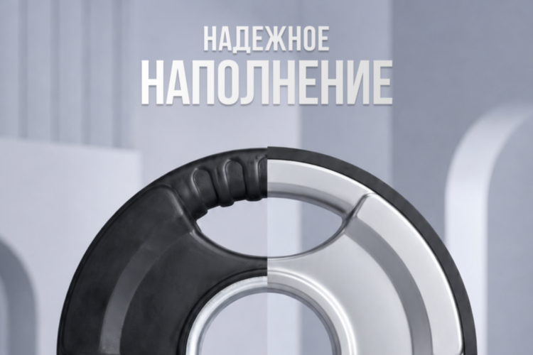 Диск 31 мм. обрезиненный с 3-мя хватами 10 кг, VictoryFit VF-S251000